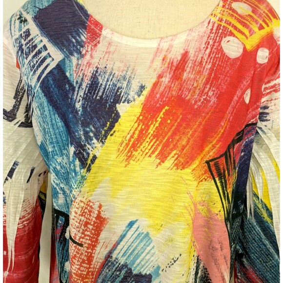 Jess & Jane Womens XL Abstract Print Lightweight Pullover Tunic Top - Picture 2 of 8